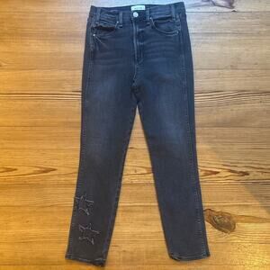 McGuire‎ Denim Newton Skinny high rise black star embroidered jeans SIZE 27